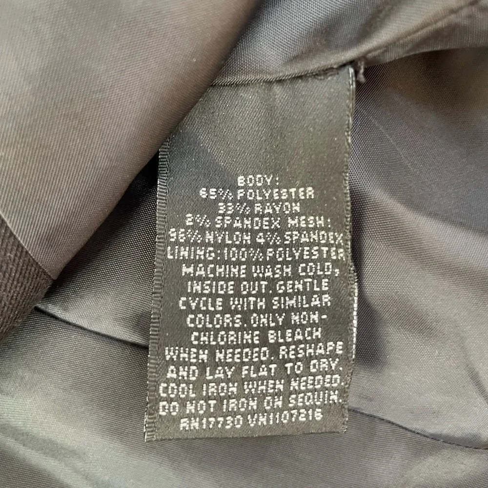 Vintage blazer sequin sleeves black jacket Mossimo XL - Picture 7 of 7